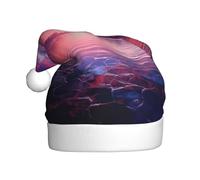 POCUK Chapeau de Noël violet coucher de soleil sur l'eau pour adulte Fournitures de fête classique pour le Nouvel An