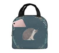 POCUK Joli petit hérisson Sac à déjeuner portable isotherme réutilisable Sac de pique-nique Sac de travail