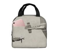 POCUK Sac à déjeuner isotherme portable pour la Seconde Guerre mondiale en avion Sac de pique-nique réutilisable Sac de travail