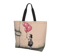 POCUK Sac de rangement portable de grande capacité avec inscription « There Is Always Hope And Girl With Balloons »