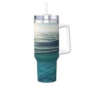 POCUK Sea Background Gobelet isotherme réutilisable pour boissons froides et chaudes 1 180 ml