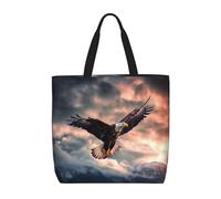POCUK The Eagle Flies Bravely In The Sky Sac fourre-tout mignon à une épaule multi-usage Sac de rangement