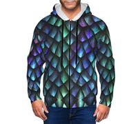 POCUK Veste à capuche pour homme avec motif magique, vêtements de sport, vêtements de loisirs, usage quotidien, course à pied, promenade, voyage, Noir , XL