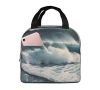 POCUK Wild Seas Sac à déjeuner isotherme portable réutilisable Sac de pique-nique Sac de travail