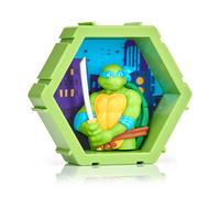 WOW! PODS - 4D Ninja Turtles Leonardo, figurine unique à collectionner à tête branlante qui éclate de leur monde dans le vôtre, décoration murale ou étagère, jouets et cadeaux des tortues ninja, série