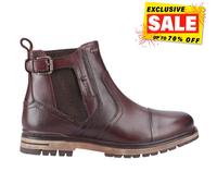 Pod Apollo Bottes Chelsea Classiques Pour Hommes En Cuir Bordeaux