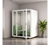 Pod de bureau portable insonorisé pour appels téléphoniques privés et espace de travail pour une seule personne avec isolation phonique