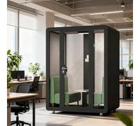 Pod de bureau portable insonorisé pour appels téléphoniques privés et espace de travail pour une seule personne avec isolation phonique