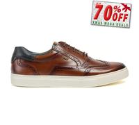 Pod Dobbs Hommes Classiques Décontractés Designer Cuir Mode Brogues Tan