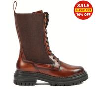 Pod Polly Sleek Décontracté Robe Créateur Mode Long Bottes Femmes Fauve