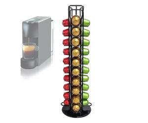 Pod Rack - Organisateur de capsules, carrousel de café | Répéteur de rangement de tour à rotation, système d'affichage des boissons compacts, porte-haut de comptoir de cuisine de bureau pour la config