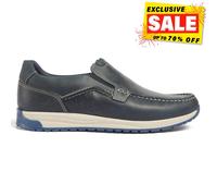 Pod Sean Casual En Cuir Confort Mode Chaussures Bateau Slip On Navy