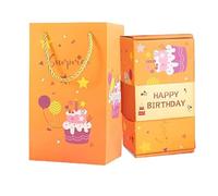 podafu Boîte cadeau surprise - Creating the Most Surprising Gift Box Explosion for Money for Birthday Boîte surprise Anniversaire Saint-Valentin Proposition (Orange)