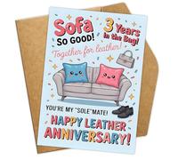 Podagree Carte de 3e anniversaire pour mari, épouse, carte d'anniversaire de 3 ans, cadeau pour lui, elle, cartes d'anniversaire de mariage pour homme et femme, joyeux anniversaire de mariage