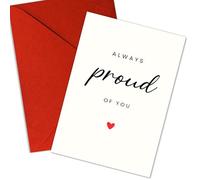 Podagree Carte de vœux Graduation Always Proud of You - Celebrating Your Hard Work, Deedication and Bright Future Ahead - Wishing You Success and Happiness Always - 20,3 x 13,5 cm (Always Proud)