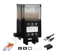 Podazz Mangeoire Automatique pour Poissons - Minuteur Rechargeable avec écran LCD, 320ml, Anti-humidité pour Poisson électrique pour Week-End en Vacances