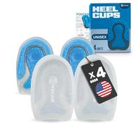 Podcase -2 Paires de Talonnettes pour Corriger la Fasciite Plantaire et l'Épine Calcanéenne - Semelles Orthopédiques en Silicone pour Homme et Femme - Semelle en Gel Gris (Taille (36-40))