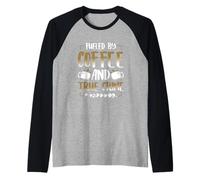 Podcast Coffee and True Crime Graphique Caféine Addict Humour Manche Raglan