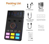 Podcast Kit Complet, Interface audio C1, connexion for le streaming/jeu/podcasting, carte son(Groen)