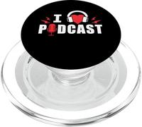 Podcasting Radio Streaming Podcast Vintage I Love PopSockets PopGrip pour MagSafe
