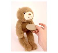 Histoire D’Ours - Doudou Peluche Ours Beige Aimanté 30 cm - Collection Podcoll - Compagnon Réconfortant Original à Poser sur l’Épaule - Idée Cadeau Naissance Tendance pour Enfant - HO3357