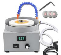 PODEC Affûteuse De Couteaux Électrique pour Usage À Sec Et À l'eau, Ponceuse À Eau D'établi avec Meule De 80 Mesh Et 3 Disques Diamantés (320/800/3000 Mesh), Vitesse 0-2000 TR/Min