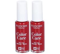 PODERM Color Care Tea Tree Vernis à ongles No 253 Rouge Allure 2x8 ml