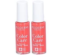 PODERM Color Care Tea Tree Vernis à ongles No 273 Rouge Corail 2x8 ml