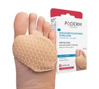 PODERM - CORS & DOULEURS PLANTAIRES PROTECTION - GEL ARNICA BREVETÉ - Orthèse Pied - Soulage immédiatement la douleur - Amortit & Prévient les callosités - Actifs 100% Naturels - Taille S - Swiss Lab