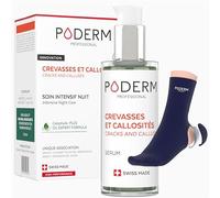 PODERM - CREVASSES ET CALLOSITÉS - Répare et apaise les crevasses/Nourrit et Adoucit les callosités - SOIN INTENSIF NUIT 8H - Ingrédients 100% Naturels - Soin des pieds - Swiss Made