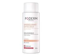 Poderm - Dissolvant sans acetone extra doux au tea tree - Retrait express & facile du vernis à ongles - Fortifiant & nourrissant pour les ongles sensibles - 100 ml - Swiss Lab