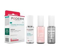 PODERM - LOT 3 PRODUITS | MYCOSE ONGLES TRAITEMENT PURIFIANT + Vernis ROSE Tea Tree + Base Coat Tenue Parfaite | Soigne, Colore et Camoufle les Ongles Jaunes et Abîmés | Swiss Made