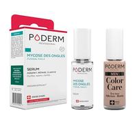 PODERM - LOT DE 2 PRODUITS | MYCOSE ONGLE TRAITEMENT | Best Seller|Soin professionnel pied/main |Facile & rapide|Swiss Made + Vernis Couleur TEA TREE - Traitement des Ongles Abîmés par MYCOSE