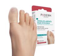 PODERM - MYCOSE DES ONGLES - CAPUCHON D’ORTEIL PROTECTEUR & RÉPARATEUR - GEL TEA TREE Breveté - Favorise une repousse homogène/lisse de l’ongle - Actifs 100% Naturels - Taille S - Swiss Lab