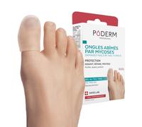 PODERM - MYCOSE DES ONGLES - CAPUCHON D’ORTEIL PROTECTEUR & RÉPARATEUR - GEL TEA TREE Breveté - Favorise une repousse homogène/lisse de l’ongle - Actifs 100% Naturels - Taille M - Swiss Lab