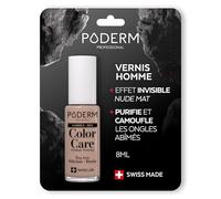 PODERM - MYCOSE ONGLES | SPÉCIAL HOMME | VERNIS TEA TREE COULEUR PEAU MAT NON BRILLANT | Soigne & Camoufle les imperfections | Vernis professionnel pied/main | Facile & rapide | Swiss Made