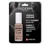 PODERM - MYCOSE ONGLES | SPÉCIAL HOMME | VERNIS TEA TREE COULEUR PEAU MAT NON BRILLANT | Soigne & Camoufle les imperfections | Vernis professionnel pied/main | Facile & rapide | Swiss Made
