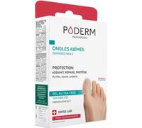 PODERM - MYCOSE DES ONGLES - CAPUCHON D’ORTEIL PROTECTEUR & RÉPARATEUR - GEL TEA TREE Breveté - Favorise une repousse homogène/lisse de l’ongle - Actifs 100% Naturels - Taille M - Swiss Lab