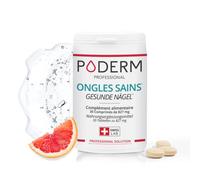PODERM - ONGLES SAINS COMPLEMENT ALIMENTAIRE 30 jours| Répare et fortifie l’ongle | Cure professionnelle pied/main | Facile & rapide | Swiss Made