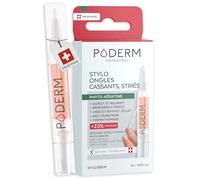 PODERM Soin 5 en 1 Stylo Ongles Cassants, Striés, Fragilisés, Abîmés & Dédoublés - 4 ML | Twist & Go Durcisseur Extra Fort à la Phyto-Kératine - Renforce & Nourrit | Créé par un Podologue en Suisse