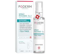PODERM Spray Mycoses 3-en-1 pour Ongles, Pieds & Chaussures | Action Antifongique - Élimine 99,9% des Champignons & Bactéries en 1h | Tea Tree, Zinc & Menthe | Swiss Made | Créé par une Podologue