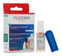 PODERM - MYCOSE ONGLE TRAITEMENT INTENSIF NUIT 2en1 - Élimine la mycose & renouvelle l’ongle pendant votre sommeil |VEGAN | Soin professionnel pied/main | Facile & rapide | Swiss Made