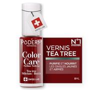Poderm Color Care Vernis à ongles Soin Tea Tree Rouge Allure 8 ml