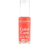 PODERM Vernis Mycose à Ongles - Swiss Made | Couleur Rose Corail - 8ML | Antifongique au Tea Tree, Silicium & Biotine | Renforce, Répare & Camoufle les Ongles Jaunes et Abîmés | Créé par une Podologue