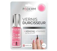 PODERM Vernis Durcisseur Ongles - Biotine, Silicium, Kératine | Répare & Fortifie les Ongles Abîmés, Fragilisés, Cassants par Vernis Semi-permanent & Vieillissement | Swiss Made - Gloss Éclat