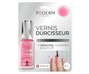 PODERM Vernis Durcisseur Ongles - Gloss Éclat | Répare et Renforce les Ongles Abîmés et Fragilisés par les Vernis Semi-Permanents | Biotine, Silicium, Kératine | Développé par un Podologue en Suisse