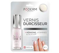 PODERM Vernis Durcisseur Ongles - Biotine, Silicium, Kératine | Répare & Fortifie les Ongles Abîmés, Fragilisés, Cassants par Vernis Semi-permanent & Vieillissement | Swiss Made - Highlighter