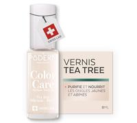 PODERM Vernis Soin au Tea Tree - Milky | Swiss Lab - 8ML | Enrichis en Tea Tree, Silicium & Biotine | Purifie, Clarifie & Nourrit les Ongles Jaunes et Abîmés | Créé par une Podologue
