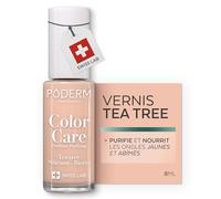 PODERM Vernis Soin au Tea Tree - Nude Beige | Swiss Lab - 8ML | Enrichis en Tea Tree, Silicium & Biotine | Purifie, Clarifie & Nourrit les Ongles Jaunes et Abîmés | Créé par une Podologue