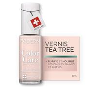 PODERM Vernis Soin au Tea Tree - Rose Poudrée | Swiss Lab - 8ML | Enrichis en Tea Tree, Silicium & Biotine | Purifie, Clarifie & Nourrit les Ongles Jaunes et Abîmés | Créé par une Podologue